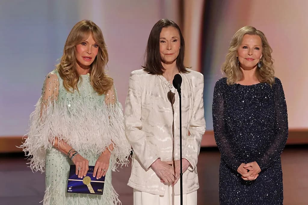 Original 'Charlie's Angels' Stars Reunite at the Emmys to Honor the Late Farrah Fawcett: 'The Shiniest Angel of Them All'